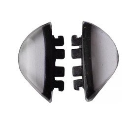 Clear Rubber Silicon 4-Tongue Clip On Nose Pads Buds for Glasses Sunglasses Frames Reading Eye Wear HNP008 (Black Clear - 1 Pair)