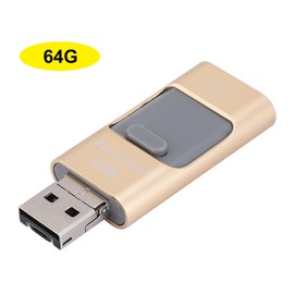 64G Portable Three in one Mini U Disk Large Capacity USB Flash Drive for Apple Interface