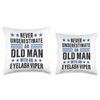 Old Man with a Eyelash Viper Funny Throw Pillow
