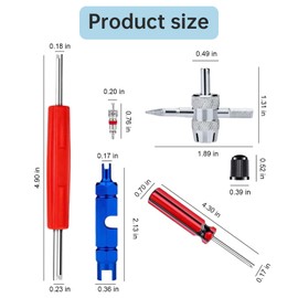 44Pcs Tire Tyre Valve Core Tool Set, Dual Single Head Valve Stem Core Removal Remover, Tire Repair Schrader Valve Tool for Car/Bike/Bicycle/Truck