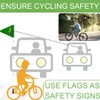 Pack of 6 Bicycle Flags for Children, Double-Sided Bicycle Flag,