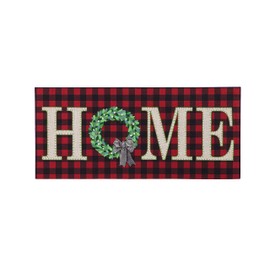 Evergreen Sassafras Buffalo Check Home Interchangeable Entrance Doormat | Indoor and Outdoor | 22-inches x 10-inches | Non-Slip Backing | All-Season | Low Profile | Home Décor