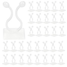 kissral Plant Clips Large Pack of 50 Wall Mounts for Plants, Climbing Plant Mounting Brackets for Plants Securing Supports (White)