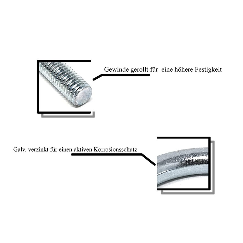 Design61 4 x U-bolts M8 x 68 mm x diameter