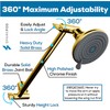 SparkPod 11" Solid Brass Shower Head Extension Arm - Flexible