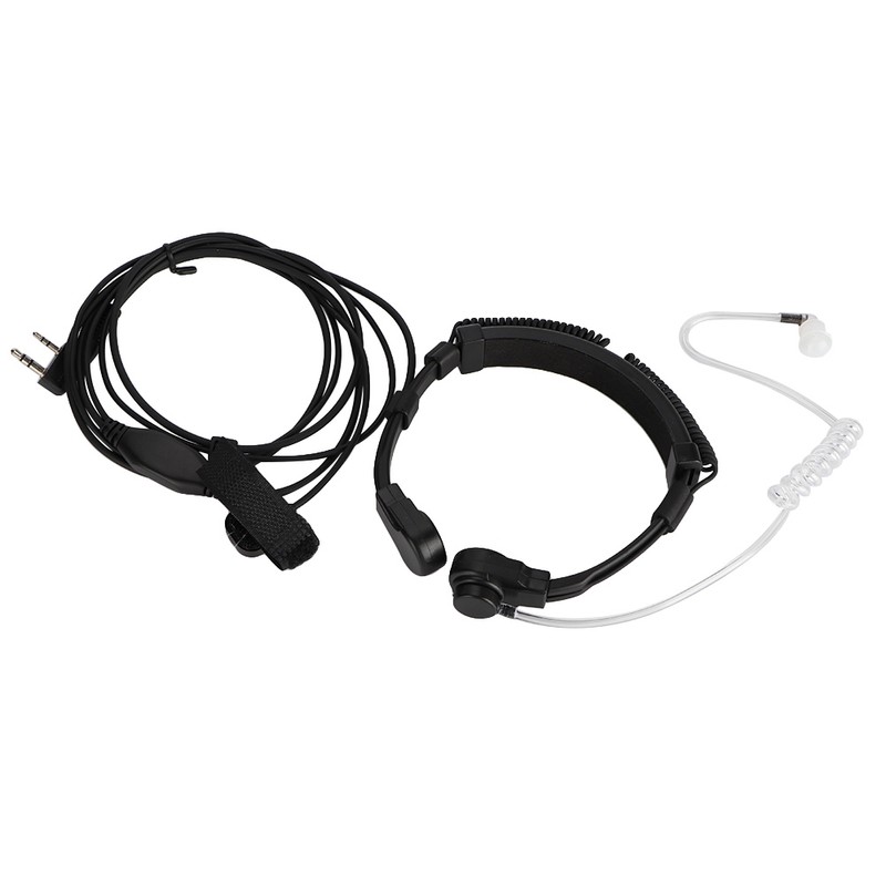 Throat Control Microphone Mic Earpiece Headset for Walkie Talkie UV