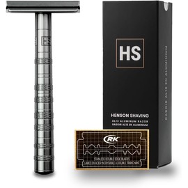 【Gentle on Skin】【Authentic/Manufacturer Warranty Included】HENSON SHAVING AL13 Shaver MEDIUM (DIM GREY) Japan Limited Color with 5 Replacement Blades Attached Does Not Damage Skin Deep Shaving Model
