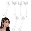 AWOCAN 6PCS Butterfly Hair Clips Women Hairpins 3D Moving Wings