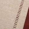 Grelucgo Handmade Hemstitch Beige Table Runner Or Dresser Scarf, Rectangular