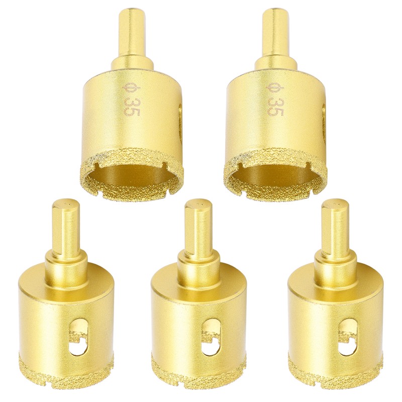 5Pcs Diamond Brazing Drill Bit Hole Saw Drilling Opener for