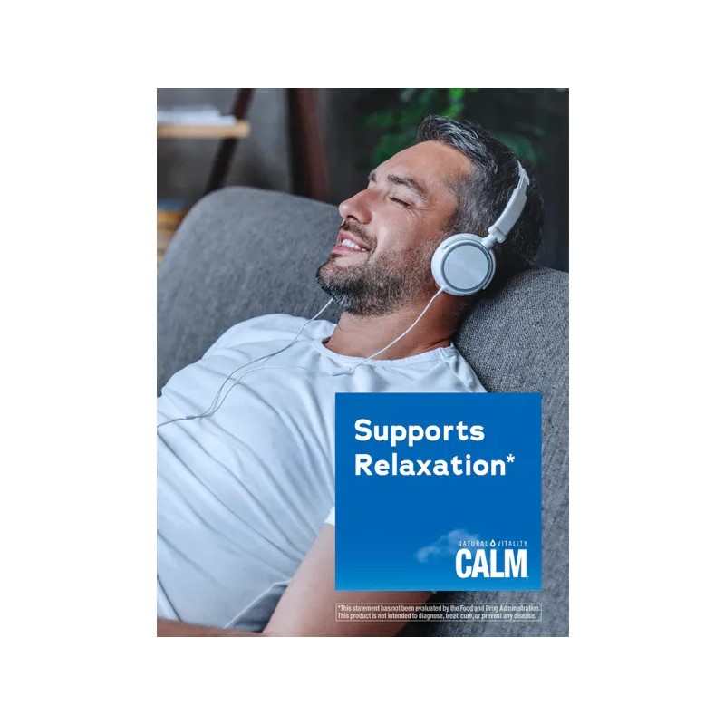 Natural Vitality Calm Magnesio Bebidas Antiestrés 226g Sabor frambuesa limón