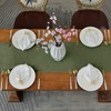 BALCONY & FALCON Green Table Runner for Dining Room Washable