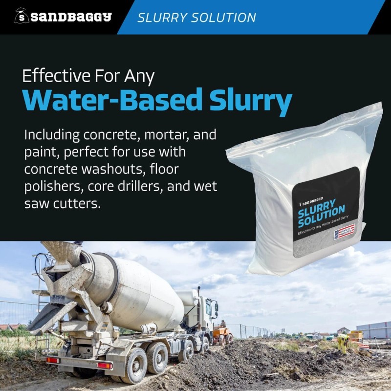 Sandbaggy Concrete Slurry Solution Solidifier (Made in the USA) -