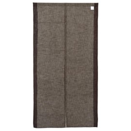 Sunny day fabric Noren Slub Line 85cm Wide x 170cm Length Brown 100% Cotton Sideline Two Tone