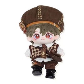 niannyyhouse 20cm Plush Doll Clothes Hat Shirt Vest Pants Tie Backpack Glasses Mailman Set 8in Doll Accessories Dress Up