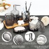 Ulable Bathroom Accessories Set, 5Pcs Bathroom Soap Dispenser Set, Glass