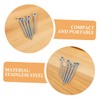 Abaodam 6pcs Heavy Duty Stainless Steel Survey Markers Durable Flat