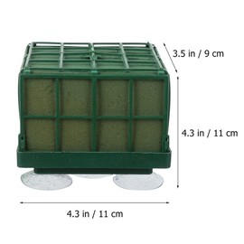 GANAZONO Green Decor 6pcs Square Floral Foam Cage Floral Foam Blocks with Suction Cup Flower Foam Base Artificial Flower Mud Flower Arrangement Foam Holder for Weddings Car Wedding Decor