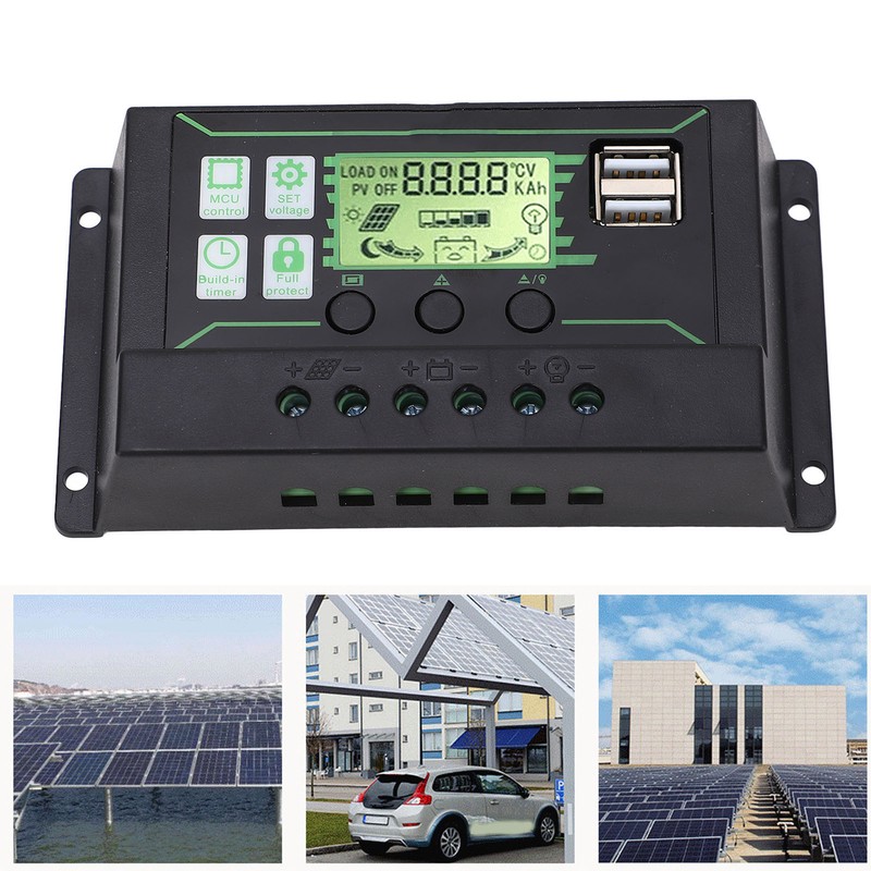 Solar Charge Controller 20A 2 USB Output PWM Control 3