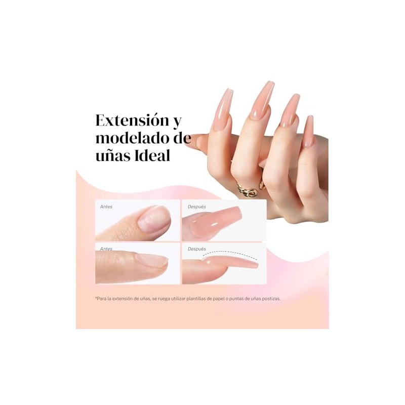 CHERIMOYA Gel Constructor Sólido Para Uñas Extensión 30g