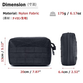 Azarxis Tactical Waist Bags, Military Compact Belt Bag, Multifunctional Molle EDC Bag, 02 Khaki