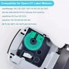 GREENCYCLE Compatible DYMO D1 Label Maker Tape 45019 S0720590 Black