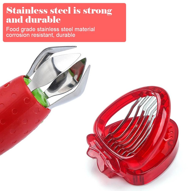 2 PCS Strawberry Huller Tool, StrawberryStem,Strawberry,Cutter,Strawberry Cutter & Stem Remover