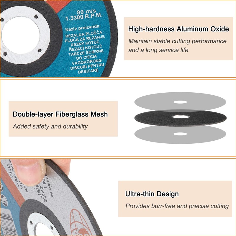 sourcing map 25pcs Cut Off Wheels 4-1/2" x 1/20" x