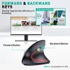 Jykeymout Bluetooth and 2.4G (2-in-1) Rechargeable Wireless Mouse, Ergonomic Vertical