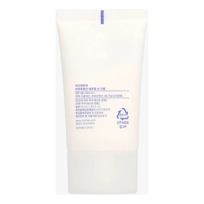 Isntree Bloqueador Spf50 Acido Hialurónico 50ml Pack