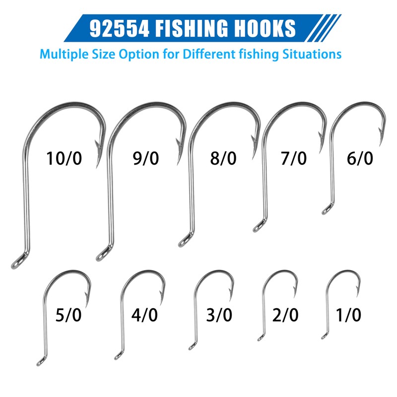 Octopus Beak Circle Hooks, 30pcs Stainless Steel Fishing Hooks Big