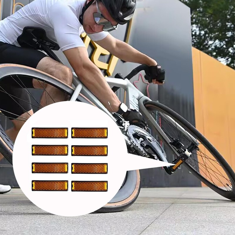8 Piece Pedal Reflectors Bicycle Rear Reflector Bicycle Pedals, Reflector,