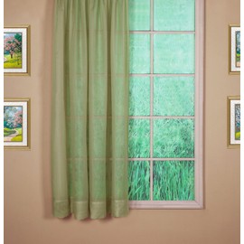Today's Curtain Emelia Original Voile Panel 45", Dusty Leaf, 60" W x 45" L