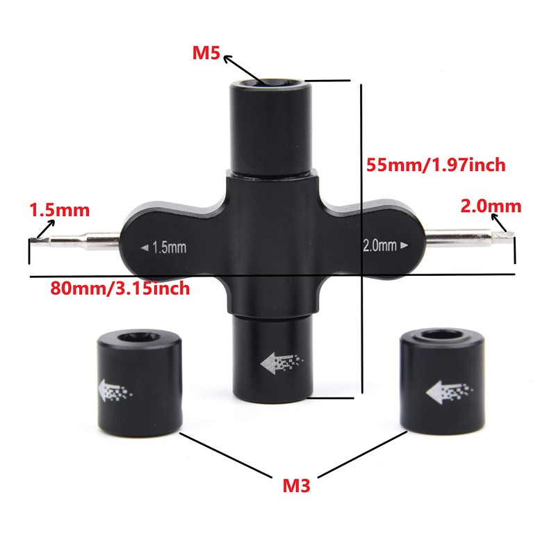 YoungRC RC Quick Release Wrench Tool M3 M5 Wrench Multifunctional
