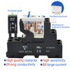 24 Volt Relay with Test Button Miniature 8Amp DPDT with