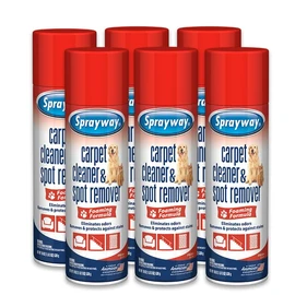 Sprayway Carpet Cleaner (Pet), 19oz, Pack of 6 | Removes Pet Stains & Odors, Foaming Action | Deep Cleans Carpets & Upholstery | Fresh Scent, Quick-Drying Formula