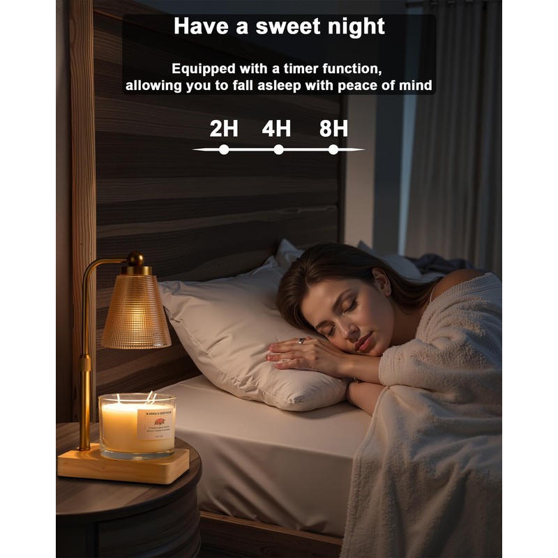 HONGZZI Candle Warmer Lamp - Electric Candle Warmer with Timer,