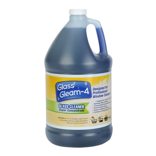 Glass Gleam 4 - Glass and Window Cleaner - Highly Concentrated - 1 Gallon Makes 512 gallons of RTU Product