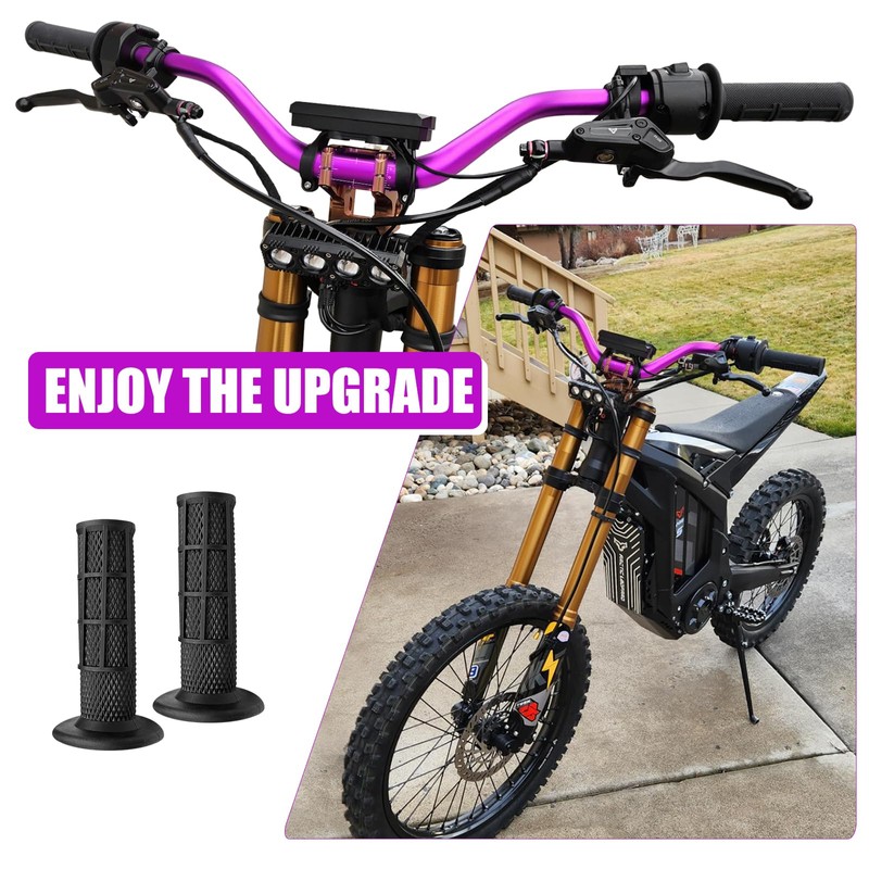 Axiniu Dirt Bike Handlebars with Grips, 7075 Aluminum 31.8mm Handlebars