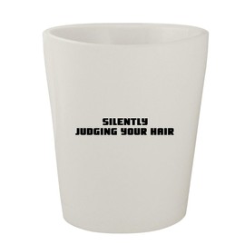 Molandra Products Silently Judging Your Hair - White Ceramic 1.5oz Shot Glass
