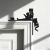 Reading Girl Door Frame Decor, Bookish Metal Art for Home
