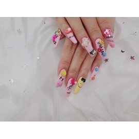 Kitchen Nail Tips - Long Almond / 키치 네일팁 - 롱아몬드