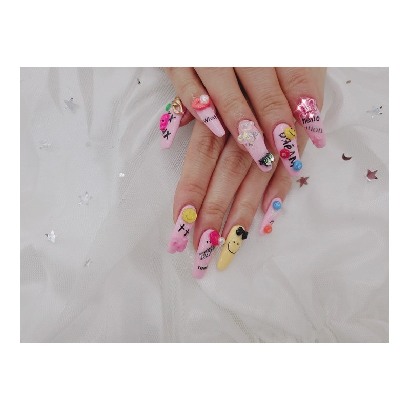 Kitchen Nail Tips - Long Almond / 키치 네일팁 -