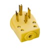 Nema 14-30P 30 Amp 125/250 Volt Angle Plug, Yellow Color,