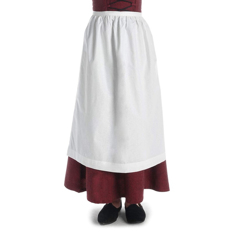 HEMAD Medieval Apron Cotton Model: Repanse, White