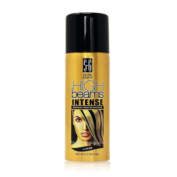 High Beams Intense Temporary Spray On Hair Color - #20 Black Aerosol 2.7 oz.-set 2
