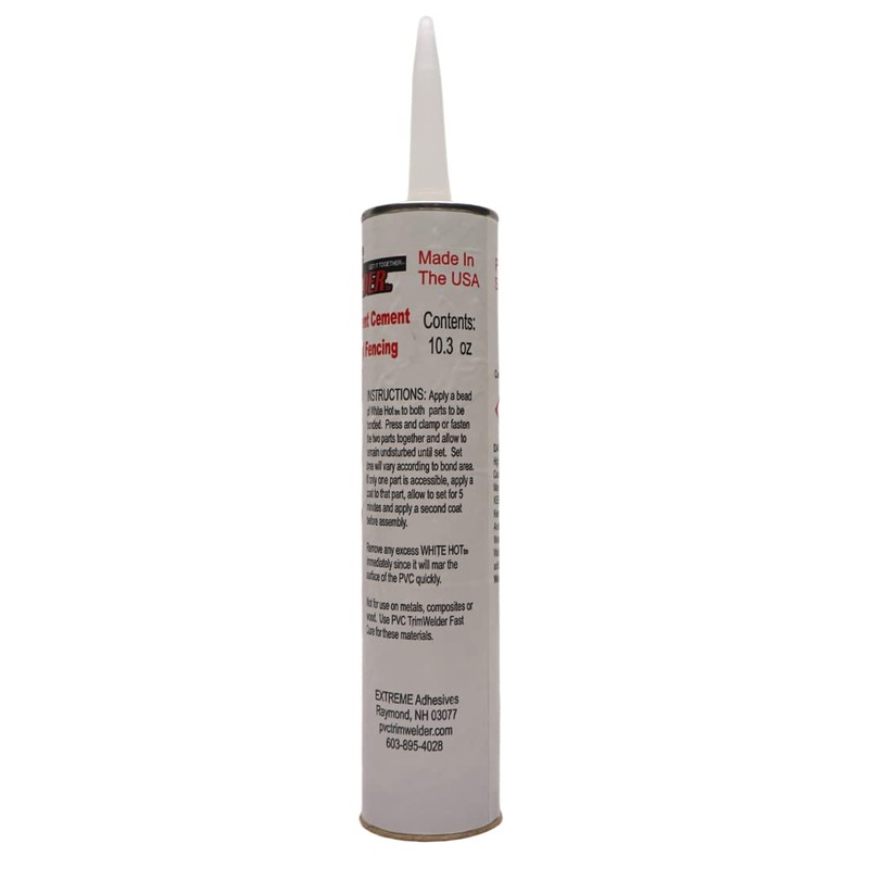 PVC TrimWelder White Hot 10.3 oz Cartridge, Bright White with