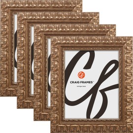 Craig Frames Bravado Ornate, 18x36 Picture Frame, Scratched Bronze, Set of 4