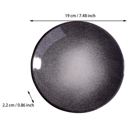 4-Piece Ceramic Dinner Plate Set, 7.5" Minimalist Porcelain Salad Plates