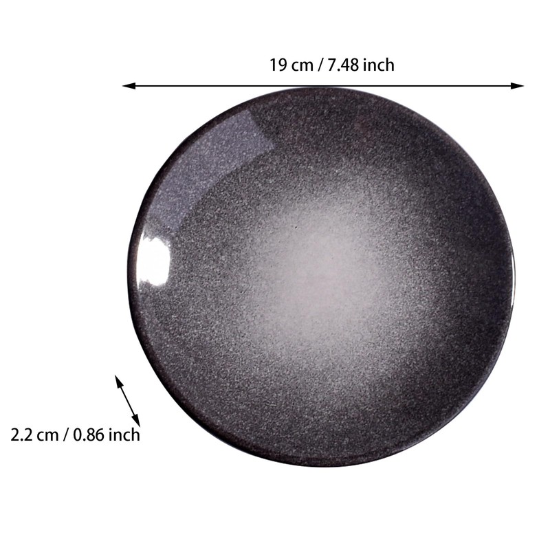 4-Piece Ceramic Dinner Plate Set, 7.5" Minimalist Porcelain Salad Plates